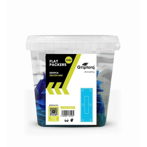 Picture of Flat Packer 100x28x5mm Blue - Tub/200 Griptorq